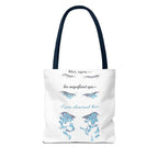 Bohemian Tote Bag with Inspirational Quote, Stylish Market Bag, Gift for Her, Eye-Catching Beach Bag, Motivational Art Tote