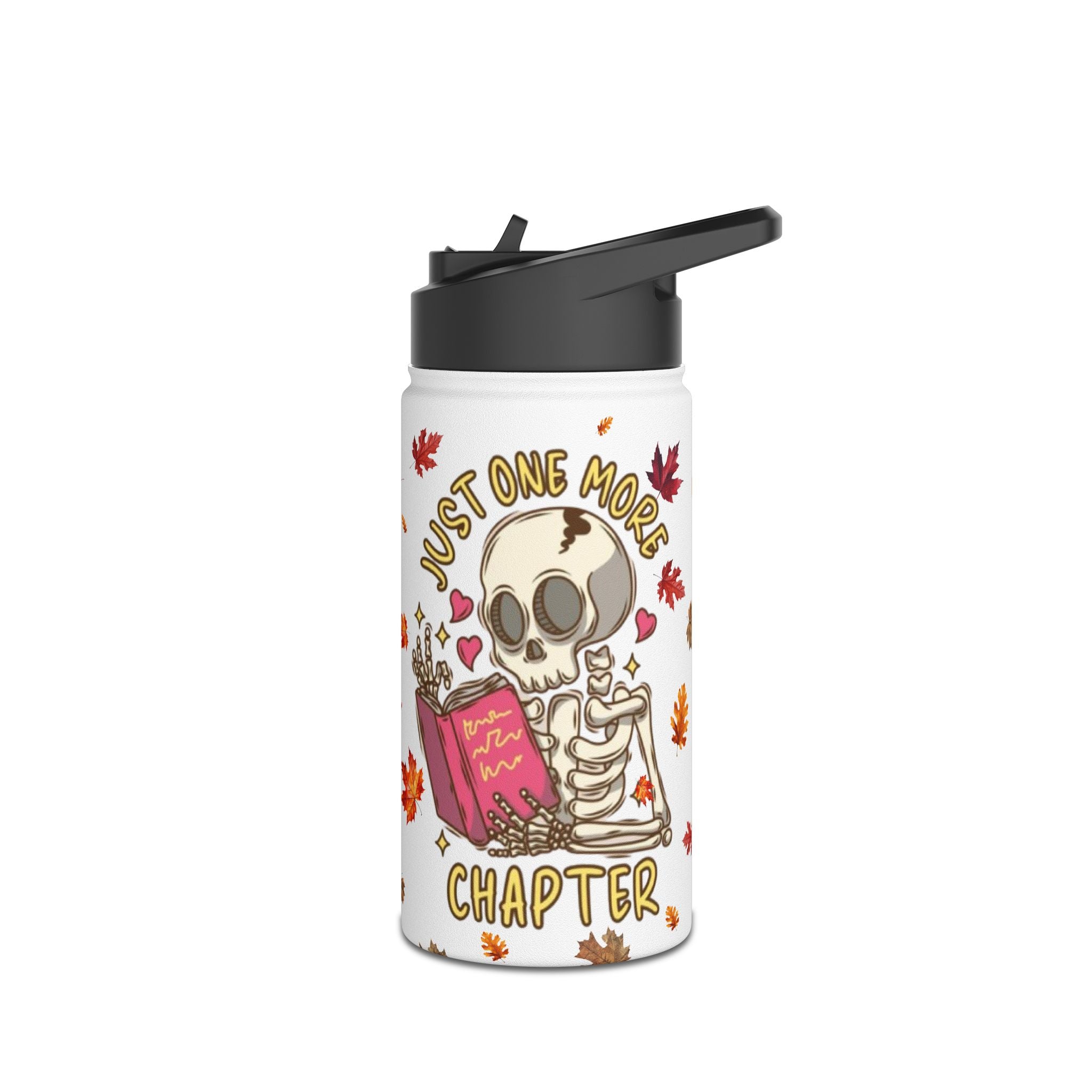"Just One More Chapter" Stainless Steel Water Bottle – Standard Lid