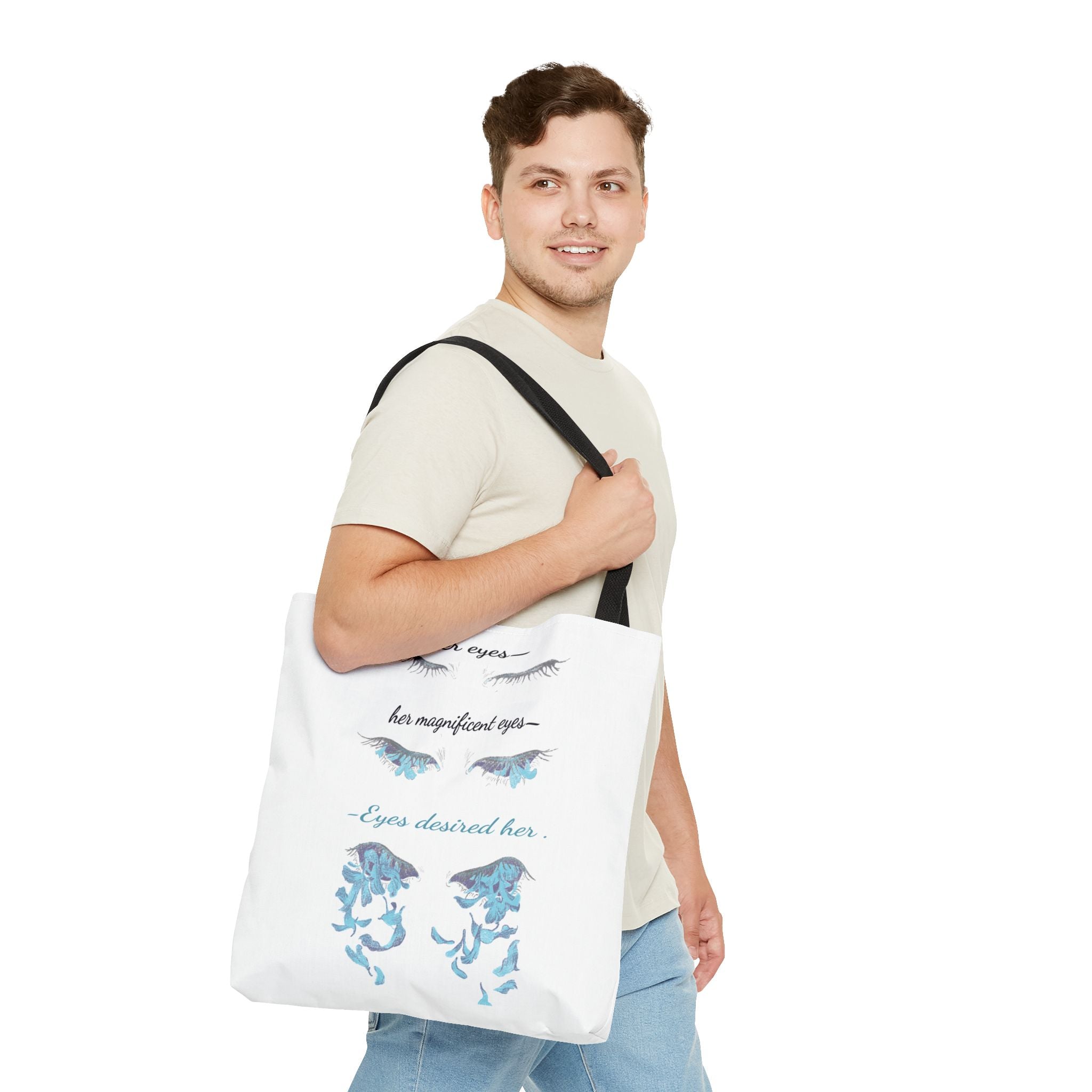 Bohemian Tote Bag with Inspirational Quote, Stylish Market Bag, Gift for Her, Eye-Catching Beach Bag, Motivational Art Tote