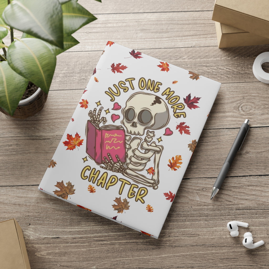 "Just One More Chapter" Puffy Cover Notebook – Fall & Halloween