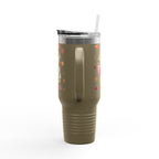 "Just One More Chapter" Skeleton Travel Mug – Autumn Leaves 40oz