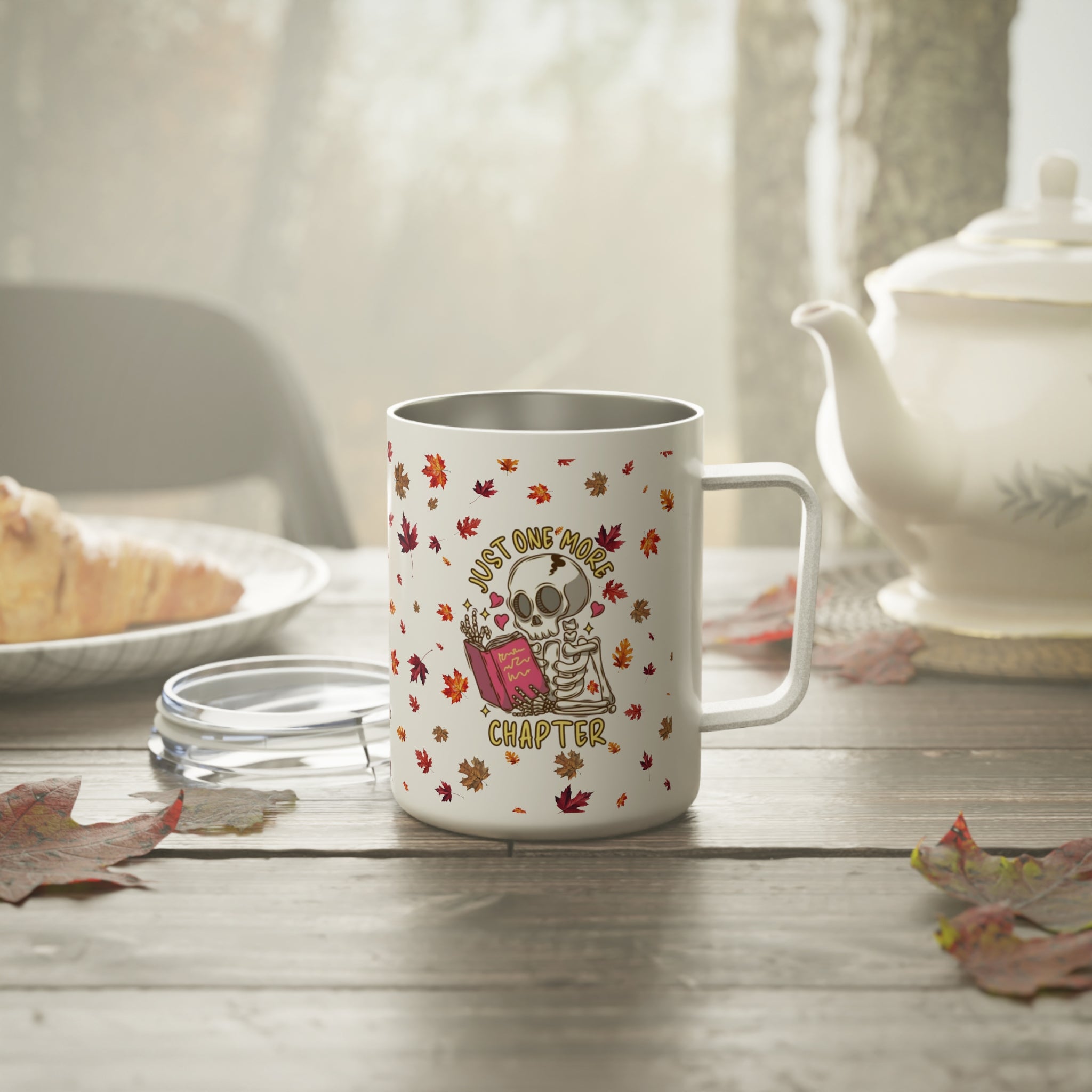 "Just One More Chapter" Autumn Coffee Cup – 10oz Cozy Mug