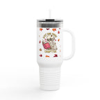 "Just One More Chapter" Skeleton Travel Mug – Autumn Leaves 40oz