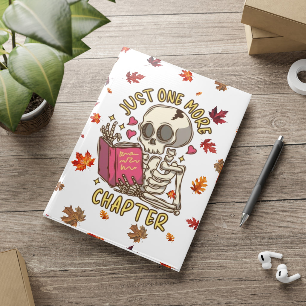 "Just One More Chapter" Puffy Cover Notebook – Fall & Halloween