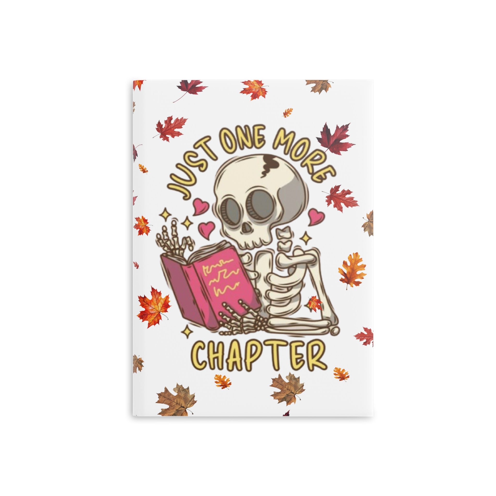 "Just One More Chapter" Puffy Cover Notebook – Fall & Halloween