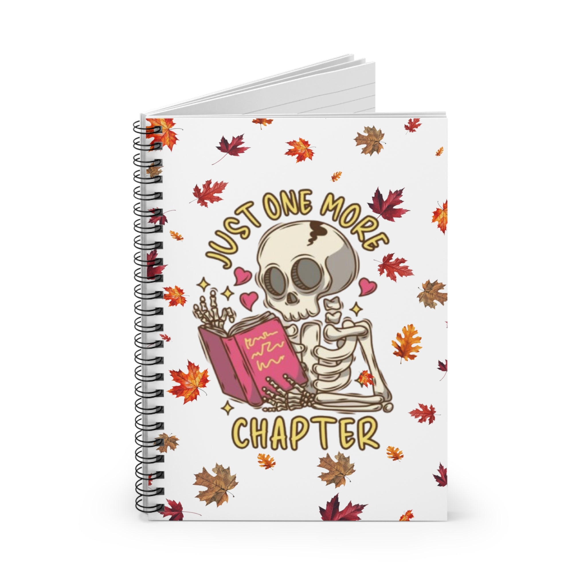 "Just One More Chapter" Spiral Diary – Cozy Fall Notebook