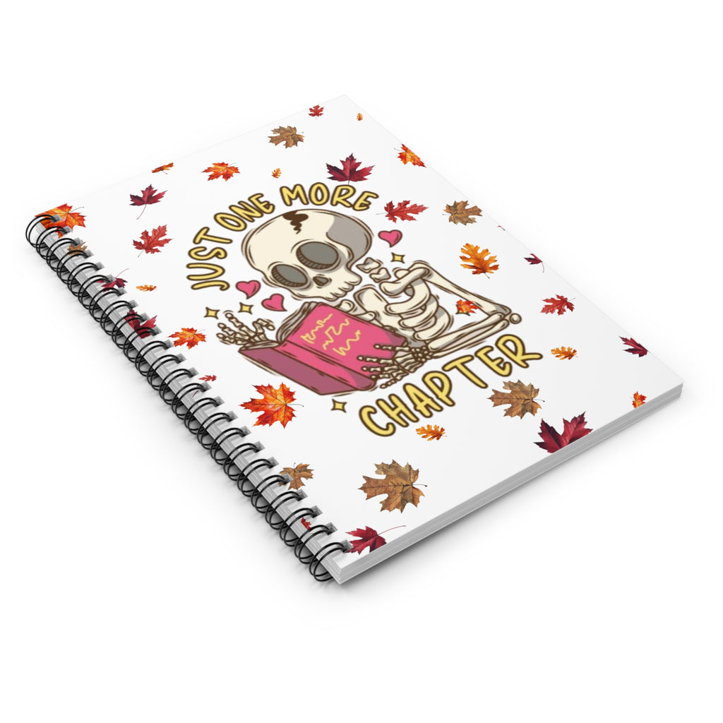 "Just One More Chapter" Spiral Diary – Cozy Fall Notebook