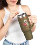 "Just One More Chapter" Skeleton Travel Mug – Autumn Leaves 40oz