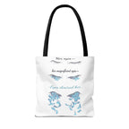 Bohemian Tote Bag with Inspirational Quote, Stylish Market Bag, Gift for Her, Eye-Catching Beach Bag, Motivational Art Tote