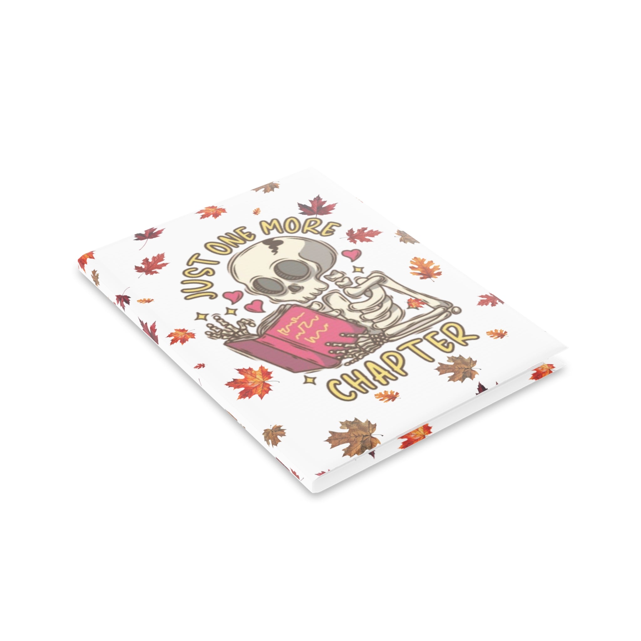 "Just One More Chapter" Puffy Cover Notebook – Fall & Halloween