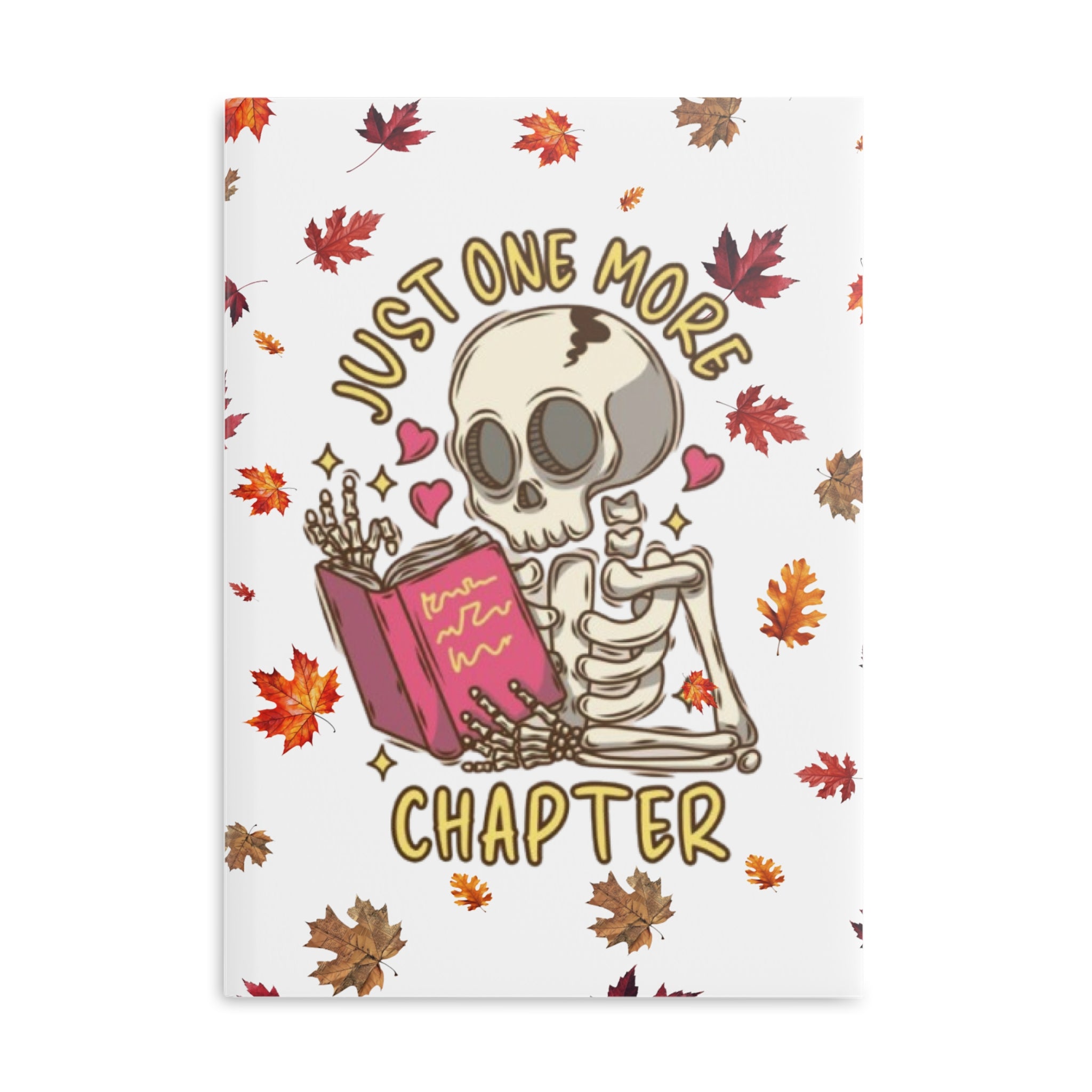 "Just One More Chapter" Puffy Cover Notebook – Fall & Halloween