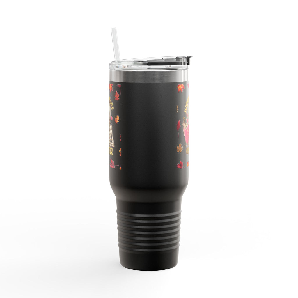 "Just One More Chapter" Skeleton Travel Mug – Autumn Leaves 40oz