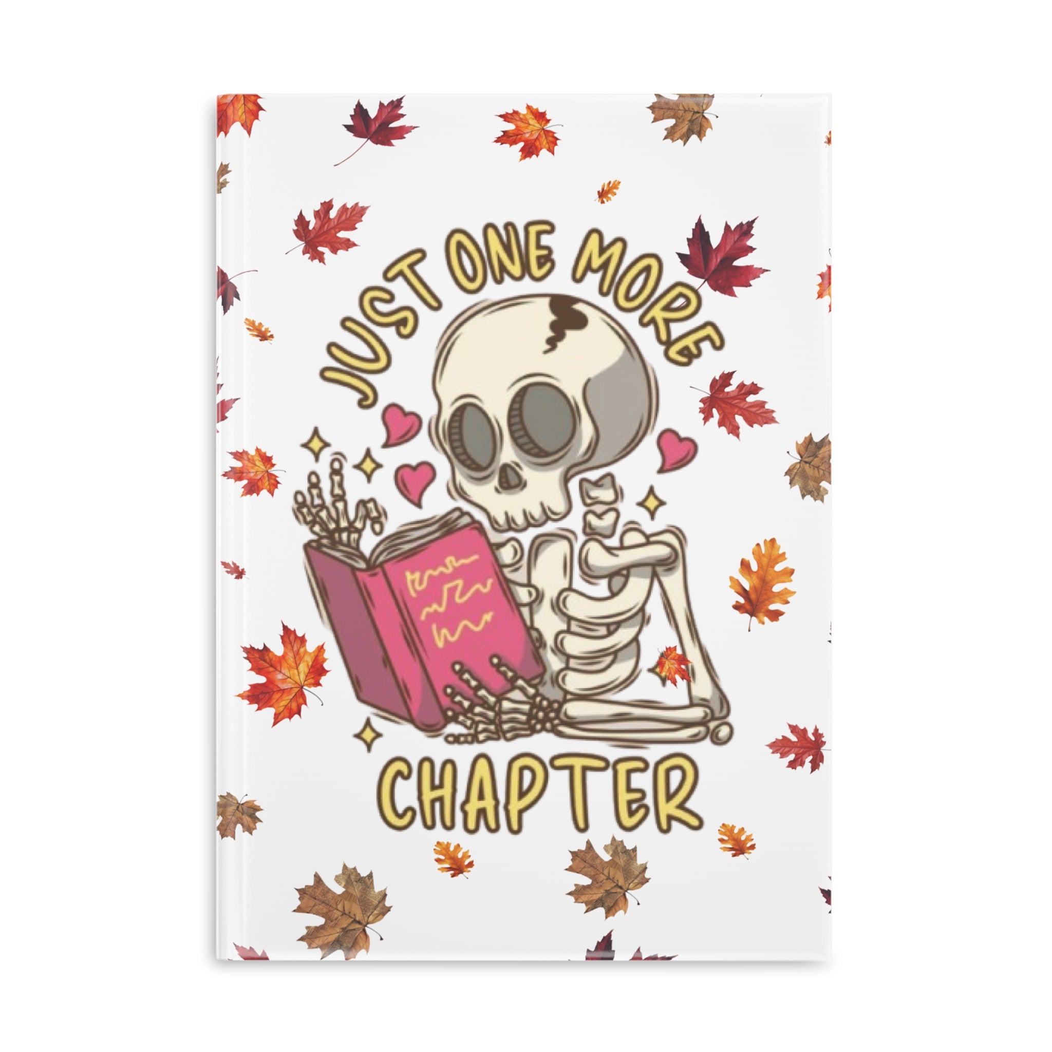 "Just One More Chapter" Puffy Cover Notebook – Fall & Halloween
