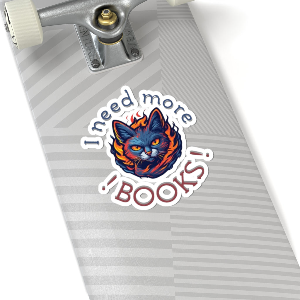 "I Need More Books" Stickers – Cute Cats for Book Lovers