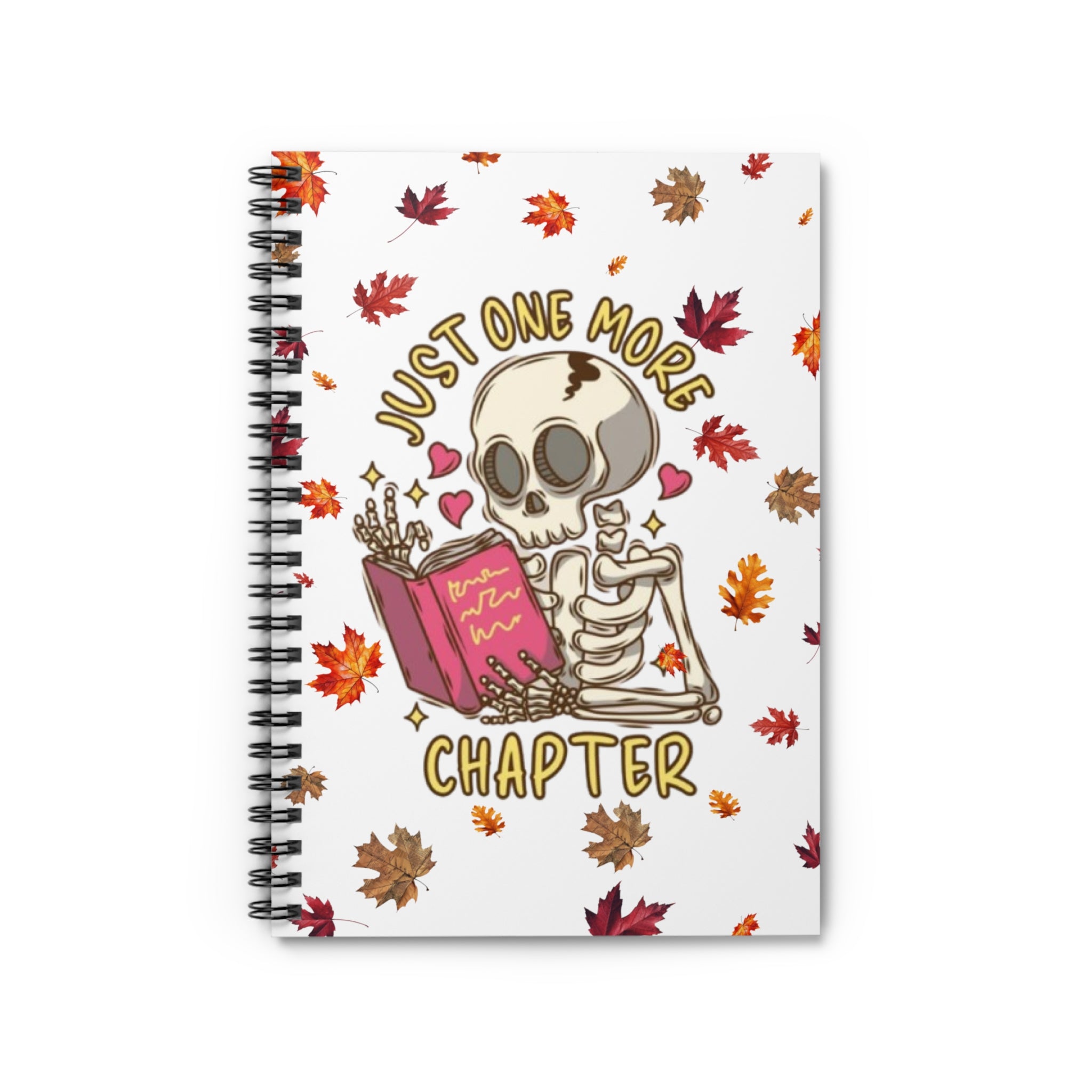 "Just One More Chapter" Spiral Diary – Cozy Fall Notebook
