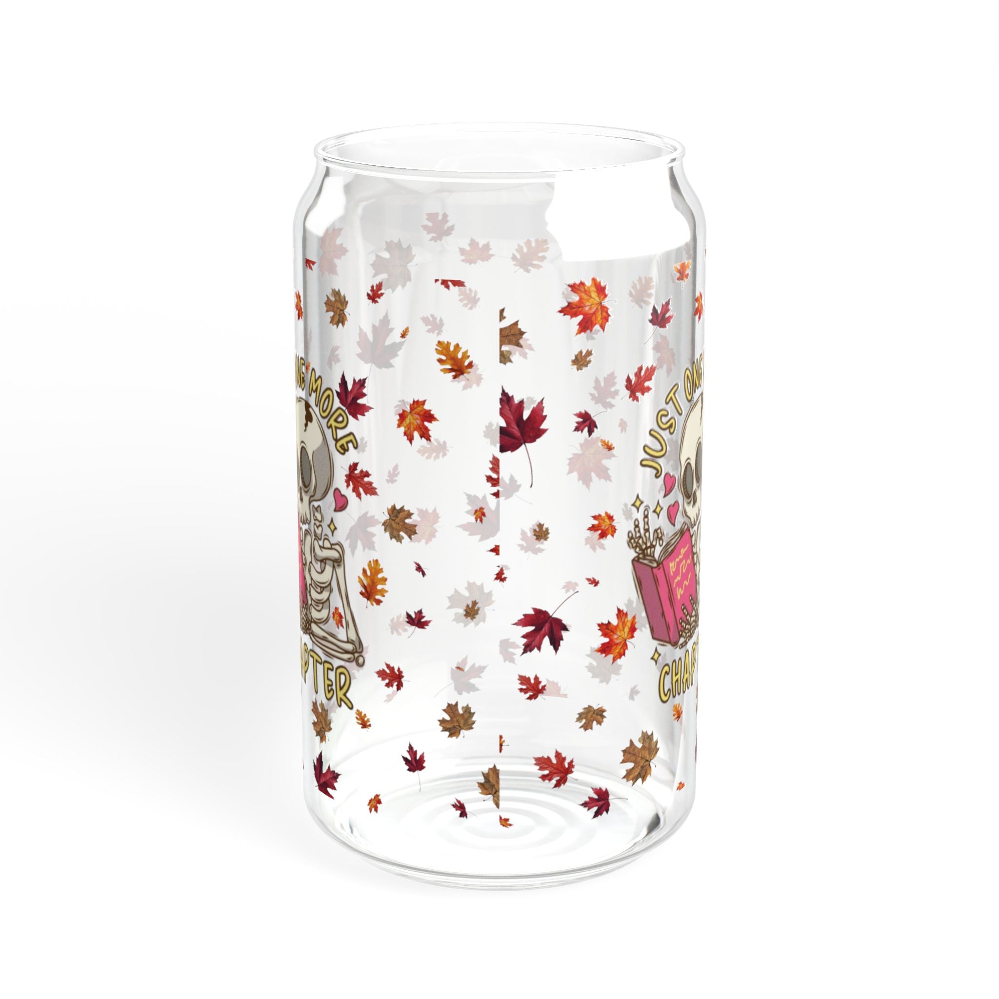 "Just One More Chapter" Sipper Glass – 16oz Autumn Drinkware