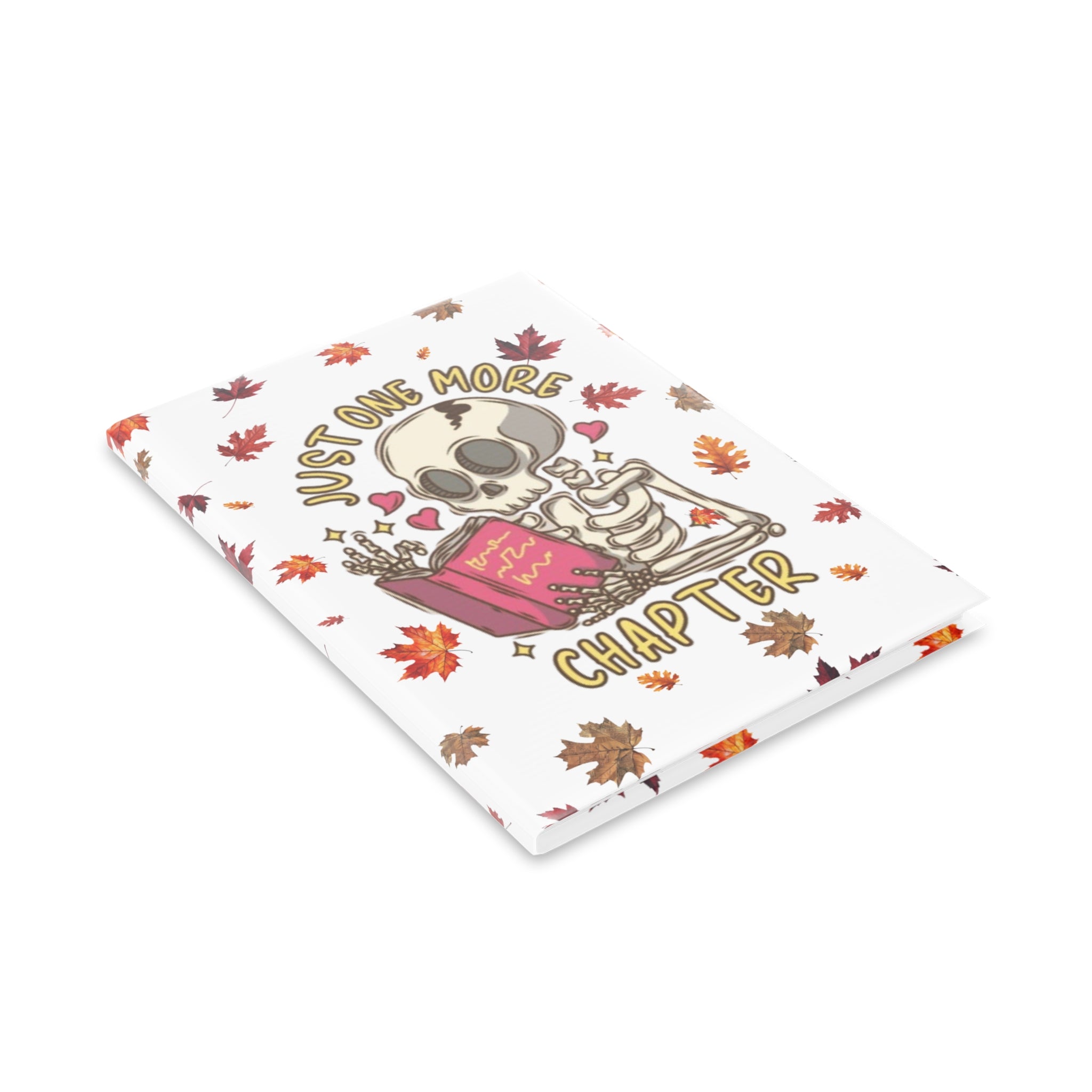 "Just One More Chapter" Puffy Cover Notebook – Fall & Halloween
