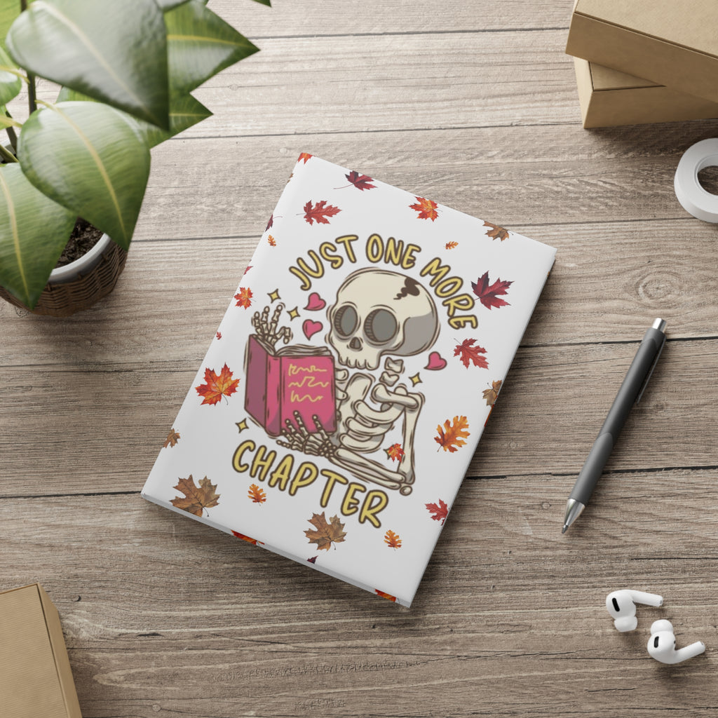 "Just One More Chapter" Puffy Cover Notebook – Fall & Halloween