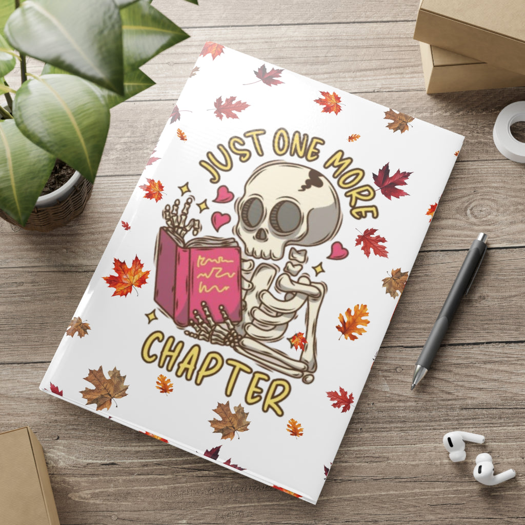 "Just One More Chapter" Puffy Cover Notebook – Fall & Halloween
